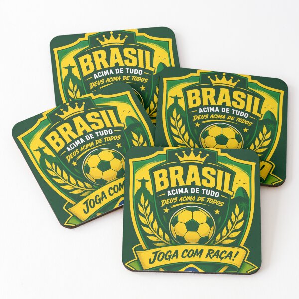 Item preview, Brazil Football Fans Emblem — Emerald & Gold Vector Badge Design designed and sold by Jandedan.