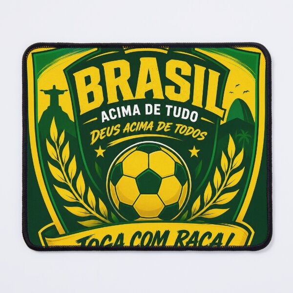 Item preview, Brazil Football Fans Emblem — Emerald & Gold Vector Badge Design designed and sold by Jandedan.