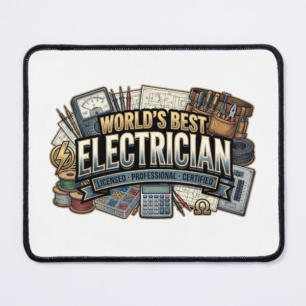 Item preview, World's Best Electrician Licensed Professional designed and sold by CdnVeteranGraphics .