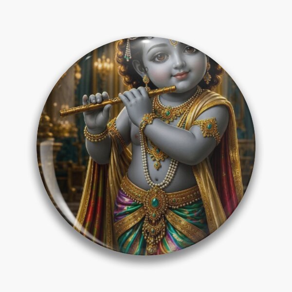 Item preview, Hindu God Lord Krishna With Flute designed and sold by AngeliqueArt.