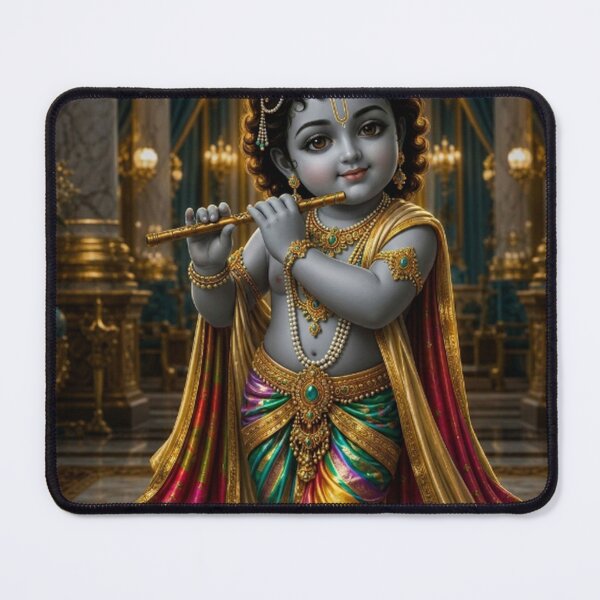 Item preview, Hindu God Lord Krishna With Flute designed and sold by AngeliqueArt.