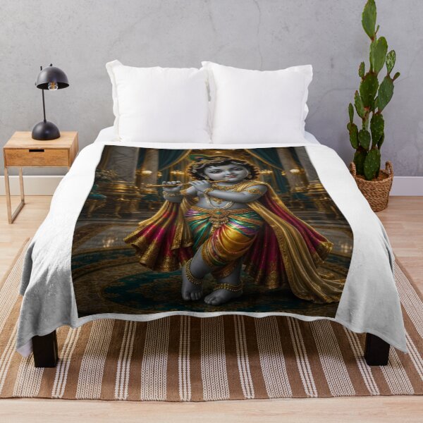 Item preview, Hindu God Lord Krishna With Flute designed and sold by AngeliqueArt.