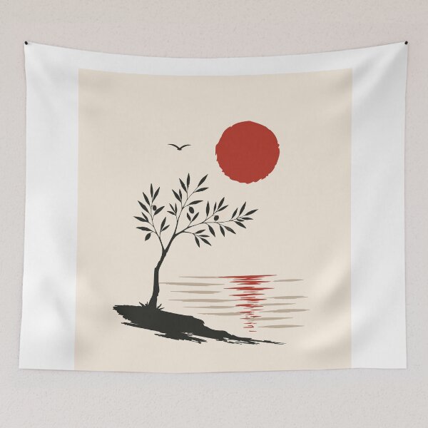 Item preview, Minimalist Coastal Tree Art designed and sold by Studio pod Burom.