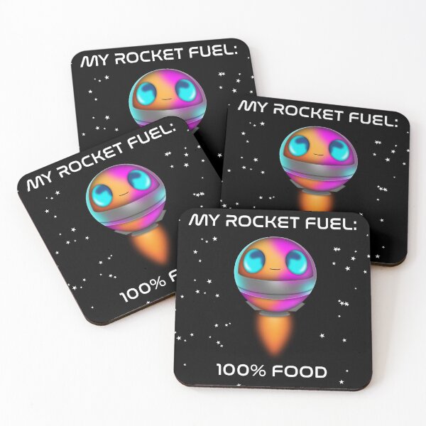 Item preview, Funny Colorful Rocket - "My Rocket Fuel: 100% Food" designed and sold by APEStudio.