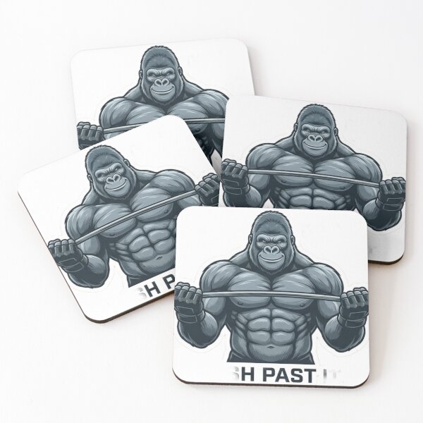 Item preview, Muscular Gorilla Weightlifting Gym Workout Design designed and sold by JeevanStickers.