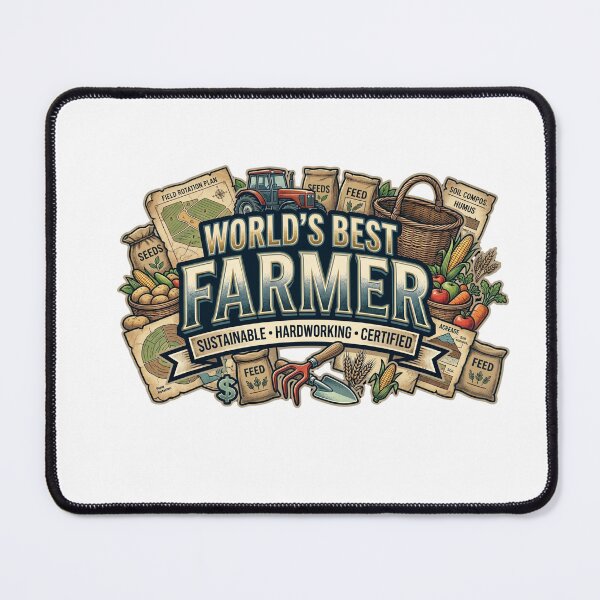 Item preview, World's Best Farmer Sustainable Hardworking Design designed and sold by CdnVeteranGraphics .