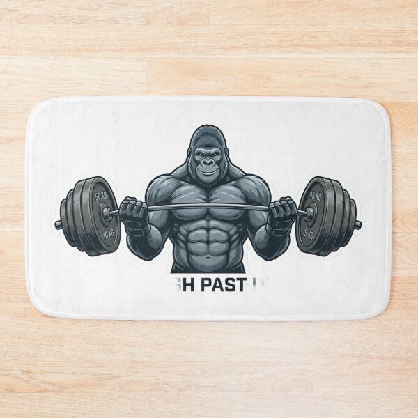 Item preview, Muscular Gorilla Weightlifting Gym Workout Design designed and sold by JeevanStickers.