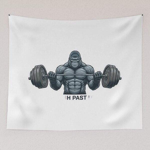 Item preview, Muscular Gorilla Weightlifting Gym Workout Design designed and sold by JeevanStickers.