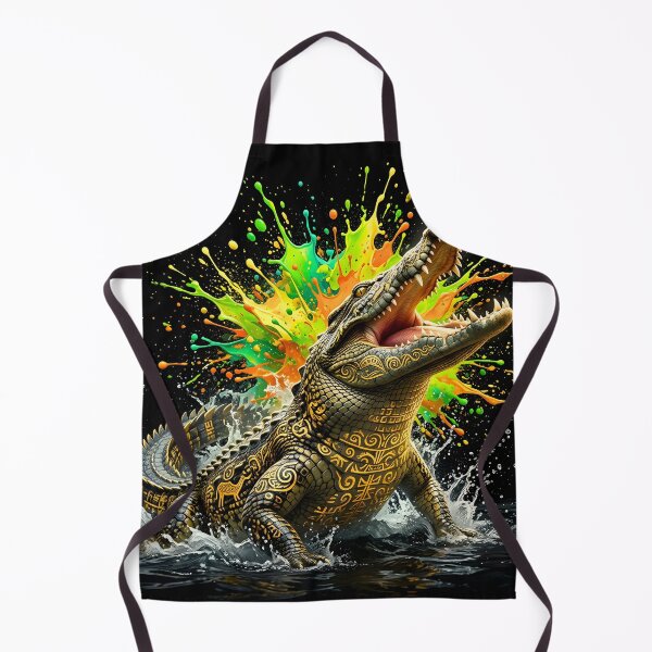 Item preview, Tribal Crocodile Neon Splash Art designed and sold by Vivanima.