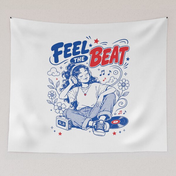 Item preview, Feel The Beat Retro Music Girl designed and sold by olosra.