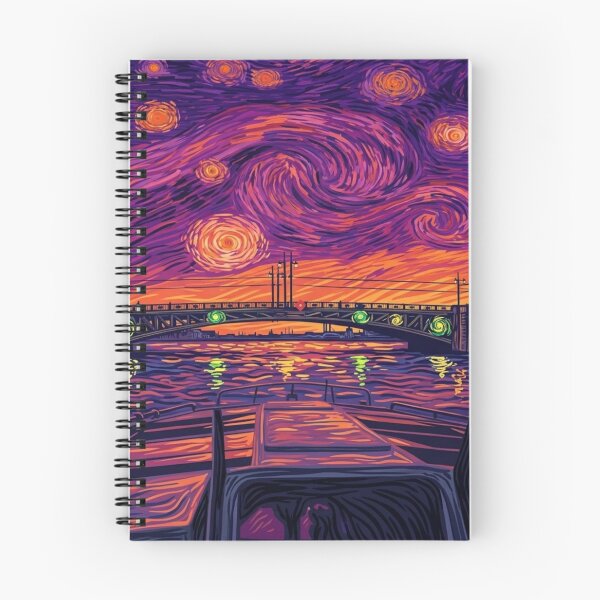 Item preview, Starry Night River Cruise: Van Gogh Inspired Cityscape designed and sold by Apex_Visuals.