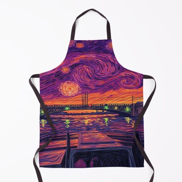 Item preview, Starry Night River Cruise: Van Gogh Inspired Cityscape designed and sold by Apex_Visuals.