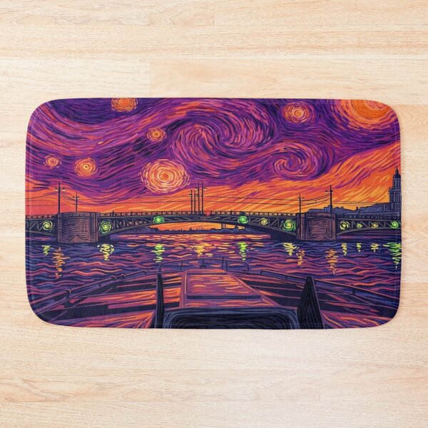 Item preview, Starry Night River Cruise: Van Gogh Inspired Cityscape designed and sold by Apex_Visuals.
