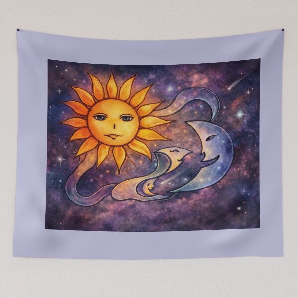 Item preview, Mystic Sun and Moon designed and sold by LC Studio by LiliCondez.