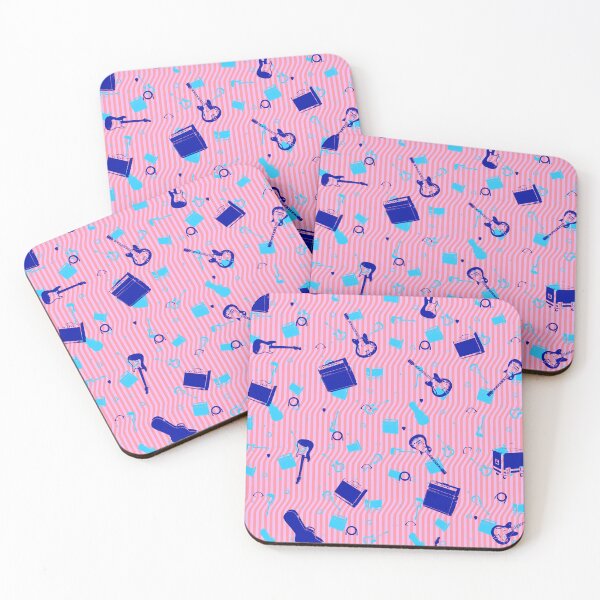 Item preview, Fun Gig Day Pattern | Pink | Guitars & Amps designed and sold by Analog Threads & Goods.