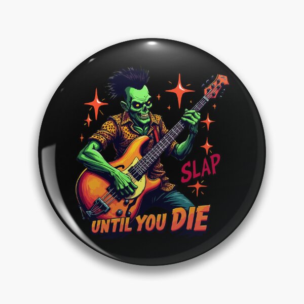 Item preview, Slap Until You Die - Vintage Psychobilly Zombie Bassist designed and sold by Hans-Design.