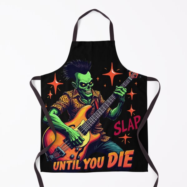 Item preview, Slap Until You Die - Vintage Psychobilly Zombie Bassist designed and sold by Hans-Design.