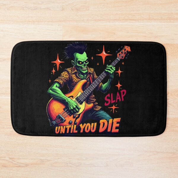 Item preview, Slap Until You Die - Vintage Psychobilly Zombie Bassist designed and sold by Hans-Design.