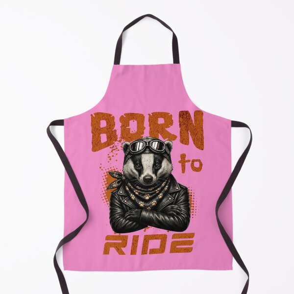 Item preview, Badger Biker Design – Born To Ride Funny Motorcycle Badger Print designed and sold by PixelsPaws.