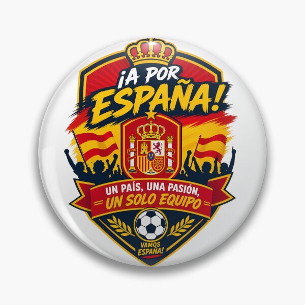 Item preview, Spain Football Fans Emblem — Red & Yellow Vector Badge Design designed and sold by Jandedan.