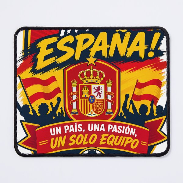 Item preview, Spain Football Fans Emblem — Red & Yellow Vector Badge Design designed and sold by Jandedan.
