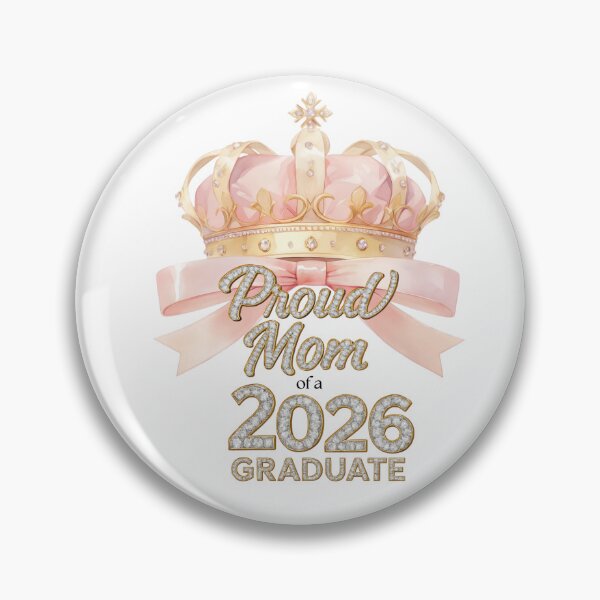 Item preview, Proud Mom of a 2026 Graduate with Crown, Pink Bow & Diamonds designed and sold by jeweleddesigns.
