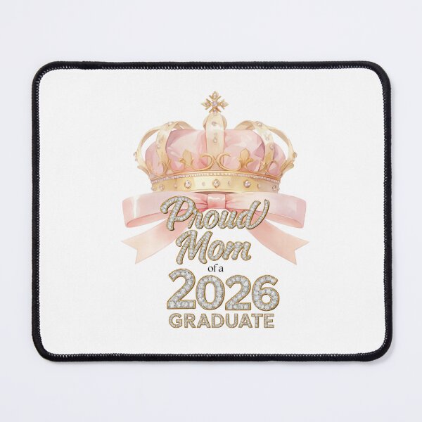 Item preview, Proud Mom of a 2026 Graduate with Crown, Pink Bow & Diamonds designed and sold by jeweleddesigns.