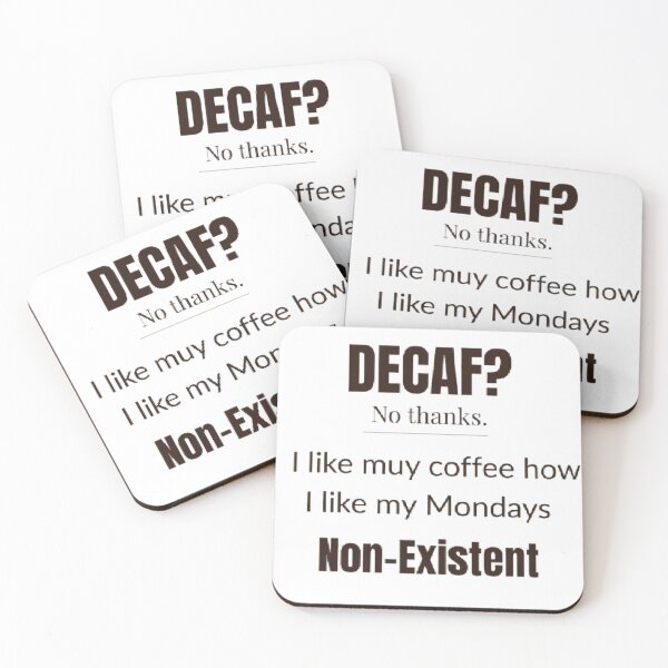 Item preview, Sarcastic Coffee Quote Gift — Decaf No Thanks Funny Coffee Tee designed and sold by AveniaOficial.