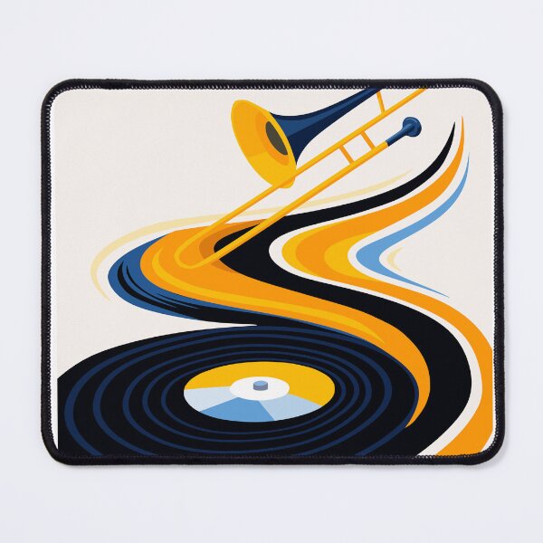 Item preview, Colorful Trombone & Vinyl Record Art designed and sold by Studio pod Burom.