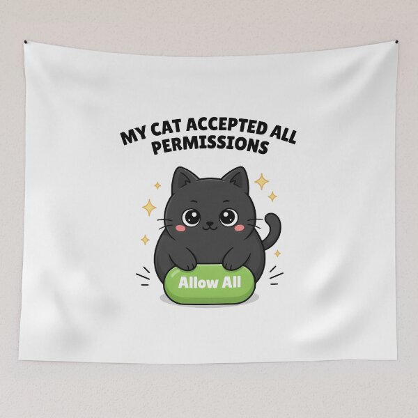 Item preview, My Cat Accepted All Permissions Funny Cat designed and sold by Bianca Oltean.
