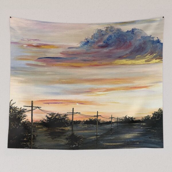 Item preview, Washed-out road, acrylic painting designed and sold by GiSilver.