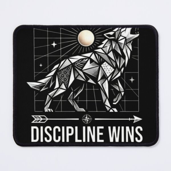 Item preview, Discipline Wins – Geometric Wolf designed and sold by Aryanshop12.