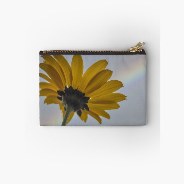Item preview, Yellow Flower Silhouette Under Beautiful Pastel Rainbow designed and sold by LacArtPhoto.