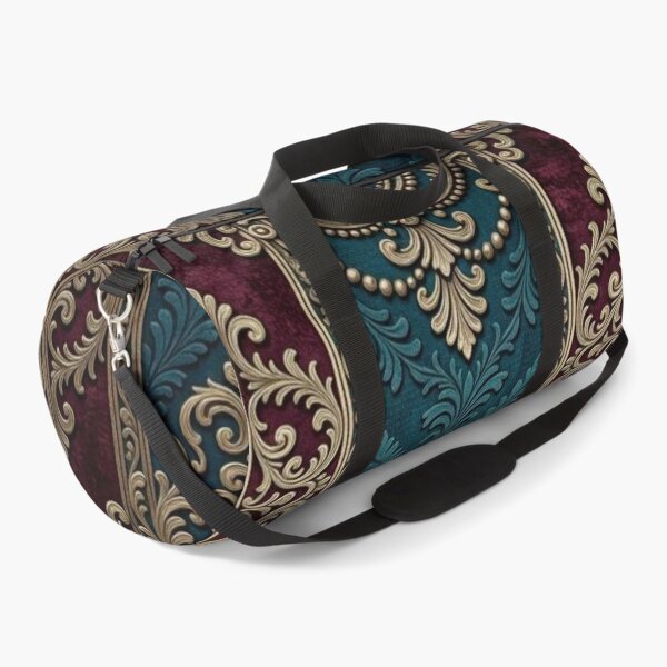 Item preview, Dark Turquoise & Burgundy Striped Gold Baroque designed and sold by DesignsByPrnces.
