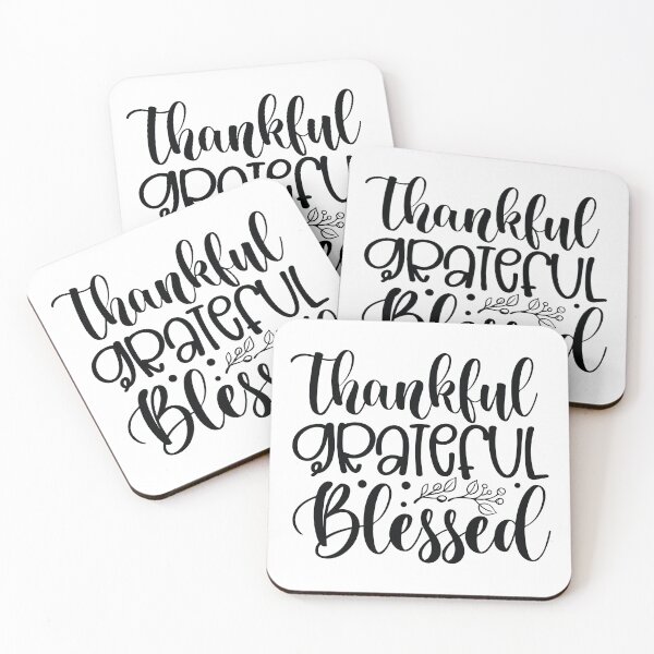 Item preview, Thankful Grateful Blessed - Cute Autumn Thanksgiving Holiday Turkey Feast Gift designed and sold by FuzionRaptor.