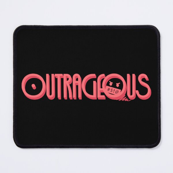 Item preview, Outrageous - Retro Bold Typography - Angry Emoji designed and sold by AnAzArt.