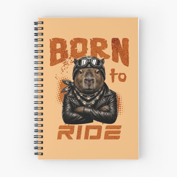 Item preview, Capybara Biker Design – Born To Ride Funny Motorcycle Capybara Print designed and sold by PixelsPaws.