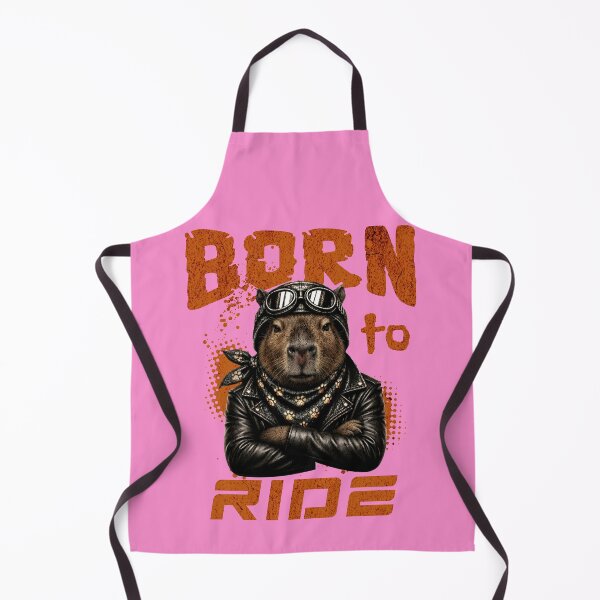 Item preview, Capybara Biker Design – Born To Ride Funny Motorcycle Capybara Print designed and sold by PixelsPaws.