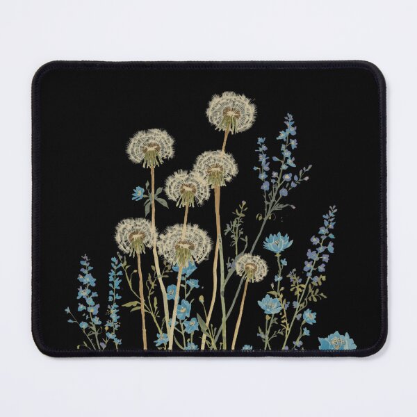 Item preview, Dandelion puff and blue flowers designed and sold by uunaa.