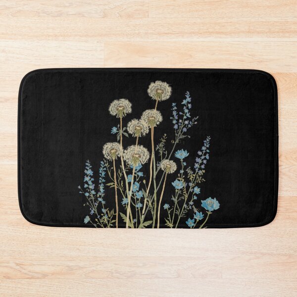 Item preview, Dandelion puff and blue flowers designed and sold by uunaa.