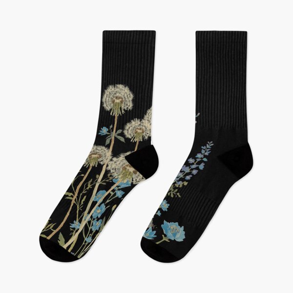 Item preview, Dandelion puff and blue flowers designed and sold by uunaa.