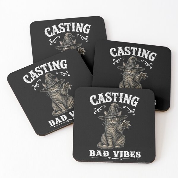Item preview, Casting Bad Vibes Tabby Cat Witchy Shirt designed and sold by Lichtisign.