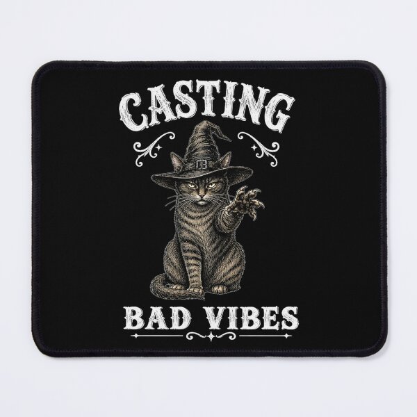 Item preview, Casting Bad Vibes Tabby Cat Witchy Shirt designed and sold by Lichtisign.