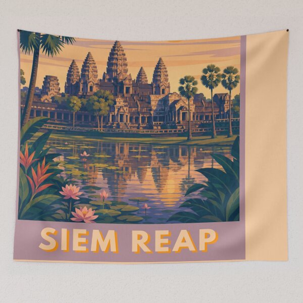 Item preview, Siem Reap Cambodia Travel Poster designed and sold by MatthewHeights.