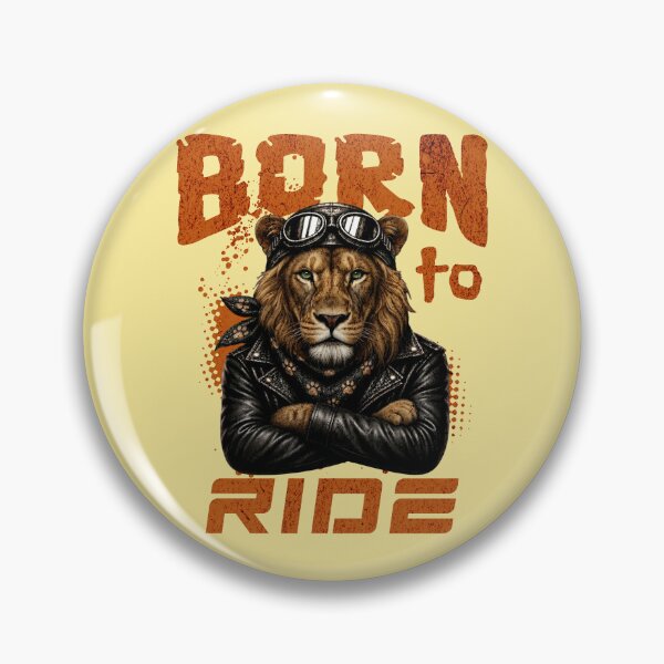 Item preview, Lion Biker Design – Born To Ride Funny Motorcycle Lion Print designed and sold by PixelsPaws.