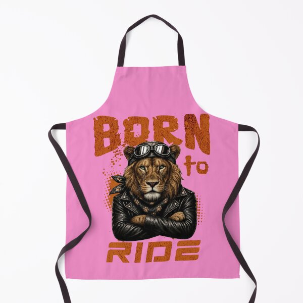Item preview, Lion Biker Design – Born To Ride Funny Motorcycle Lion Print designed and sold by PixelsPaws.