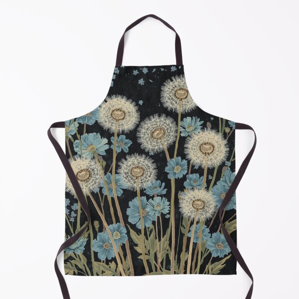 Item preview, Dandelion puff and blue flowers designed and sold by uunaa.