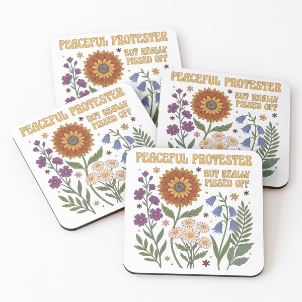 Item preview, Retro Peaceful Protester But Really Pissed Off Vintage Floral designed and sold by rediscoveredapp.