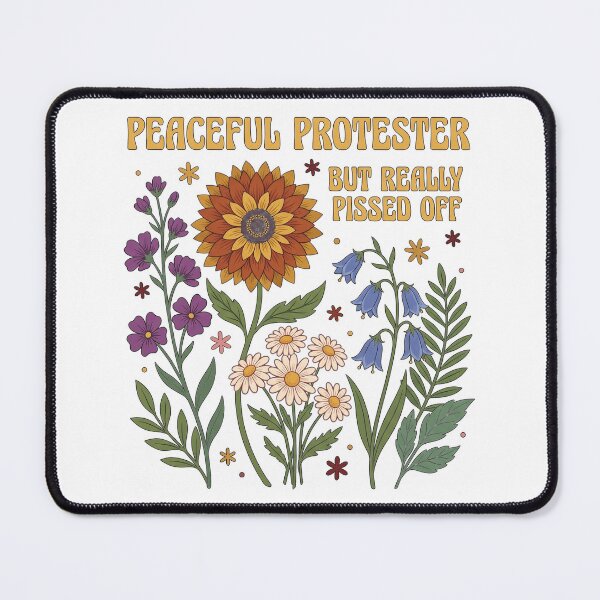 Item preview, Retro Peaceful Protester But Really Pissed Off Vintage Floral designed and sold by rediscoveredapp.