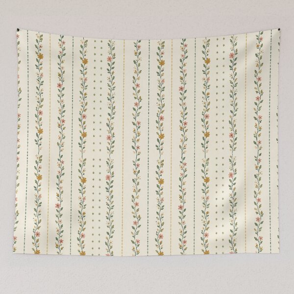 Item preview, Wildflower Vine Stripe Seamless Pattern designed and sold by Ioanna-Studio.